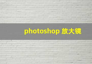 photoshop 放大镜